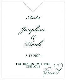 Forever Swirly Wine Wedding Label 3.25x4