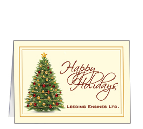 Business christmas ornaments hanging tree envelope card cards Personalized Unique Business Christmas Cards and Corporate Holiday