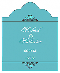 Glamorous Scalloped Vertical Big Rectangle Wedding Labels