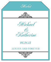 Glamorous Wine Wedding Label