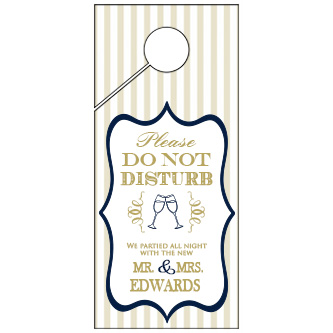 Personalized Golden Door Wedding Door Hanger 4x9