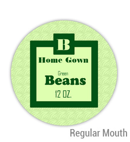 Green Beans Regular Mouth Ball Jar Topper Insert