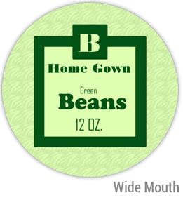 Green Beans Wide Mouth Ball Jar Topper Insert