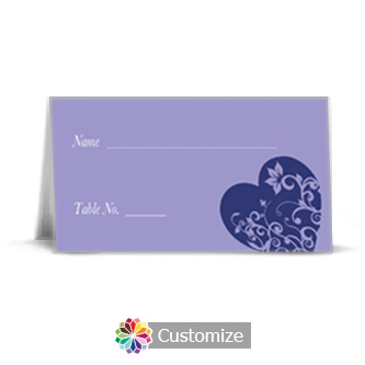 Hearts 3.5 x 2 Wedding Place Card