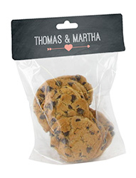 Hearts of Love Chalkboard Style Wedding Bag Topper