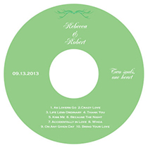Honeymoon Waves CD Wedding Labels