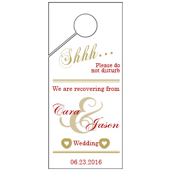 Line Wedding Door Hanger 4x9