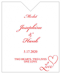 Love Swirly Wine Wedding Label 3.25x4