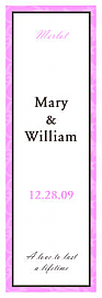 Magnolia Vertical Tall Rectangle Wine Wedding Label 