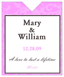 Magnolia Wine Wedding Label 3.25x4