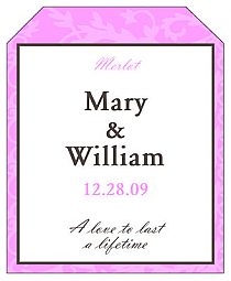 Magnolia Wine Wedding Label 