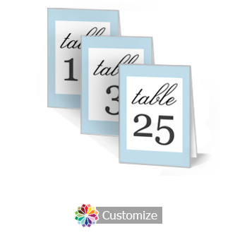 Memorable 3.5 x 5 Large Folded Wedding Table Number