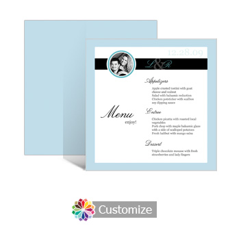 Memorable 5.875 x 5.875 Square Wedding Menu