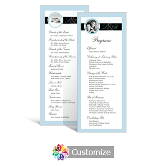 Memorable 3.625 x 8.875 Tea-Length Wedding Program