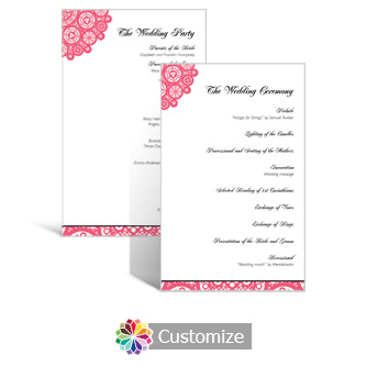 Bold Geometric 5 x 7.875 Flat Wedding Program