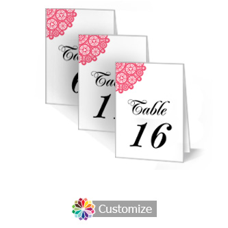 Bold Geometric 3.5 x 5 Large Wedding Folded Table Number