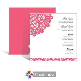 Bold Geometric 5.875 x 5.875 Square Wedding Menu