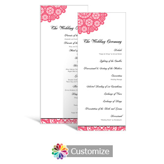 Bold Geometric 3.625 x 8.875 Tea-Length Wedding Program