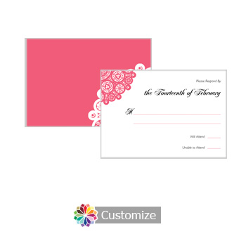 Bold Geometric 5 x 3.5 RSVP Enclosure Card - Reception