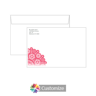 Custom Printing on Bold Geometric Wedding Invitation Envelopes