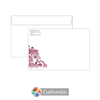 Personalized Checkered Orbs Envelopes for Wedding Invitations