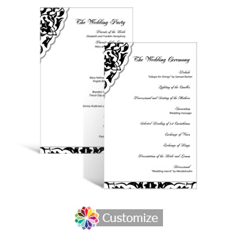 Ivy Lace 5 x 7.875 Flat Wedding Program