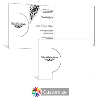 Ivy Lace 7.25 x 5.125 Folded Wedding Invitation