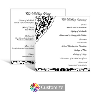 Ivy Lace 5.875 x 5.875 Square Wedding Program