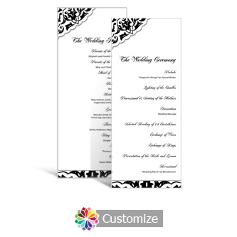 Ivy Lace 3.625 x 8.875 Tea-Length Wedding Program