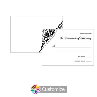 Ivy Lace 5 x 3.5 RSVP Enclosure Card - Reception