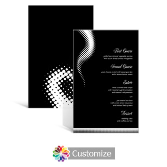 Matrix Swirl 5 x 7.875 Rectangle Flat Wedding Menu