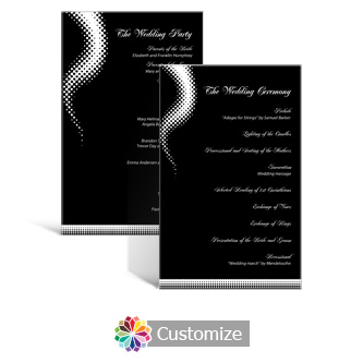 Matrix Swirl 5 x 7.875 Flat Wedding Program