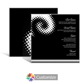 Matrix Swirl 5.875 x 5.875 Square Wedding Menu