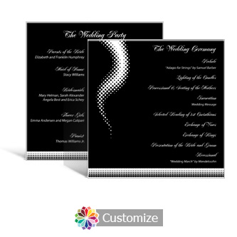 Matrix Swirl 5.875 x 5.875 Square Wedding Program