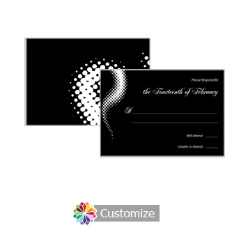 Matrix Swirl 5 x 3.5 RSVP Enclosure Card - Reception