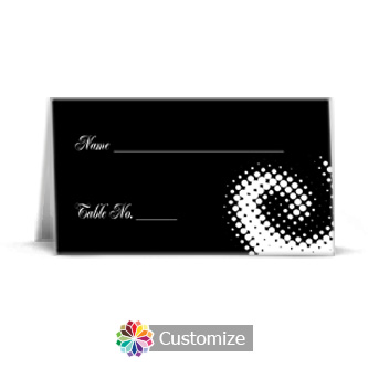 Matrix Swirl 3.5 x 2 Wedding Place Card