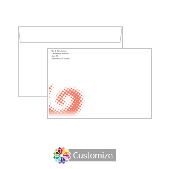 Personalized Matrix Swirl Envelopes for Wedding Invitations
