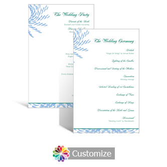 Spiral Wave 5 x 7.875 Flat Wedding Program