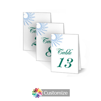 Spiral Wave 2.5 x 3.5 Folded Wedding Table Number