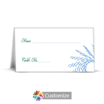 Spiral Wave 3.5 x 2 Wedding Place Card