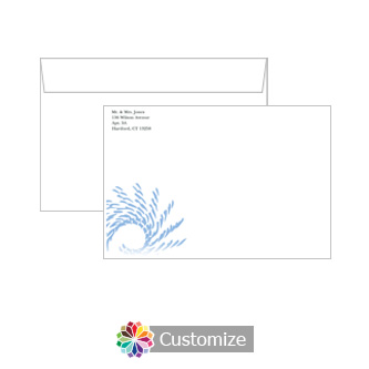 Custom Spiral Wave Envelopes for Wedding Invitations