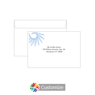 Custom Printing on Wedding Spiral Wave Response Card Envelopes