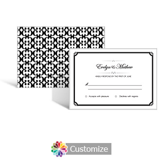 Monarch 5 x 3.5 RSVP Enclosure Card - Reception