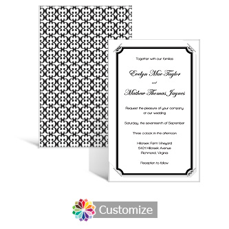 Monarch 5 x 7.875 Layered Rectangle w/Vellum Wedding Invitation