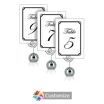 Monarch 3.5 x 5 Flat Wedding Table Number for Stand