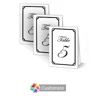 Monarch 3.5 x 5 Large Folded Wedding Table Number