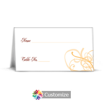 Ornate 3.5 x 2 Wedding Place Card