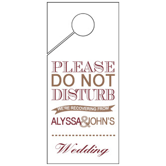 Neutral Wedding Door Hanger 4x9