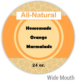 Orange Marmalade Wide Mouth Ball Jar Topper Insert