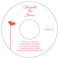 Orchid CD Wedding Labels